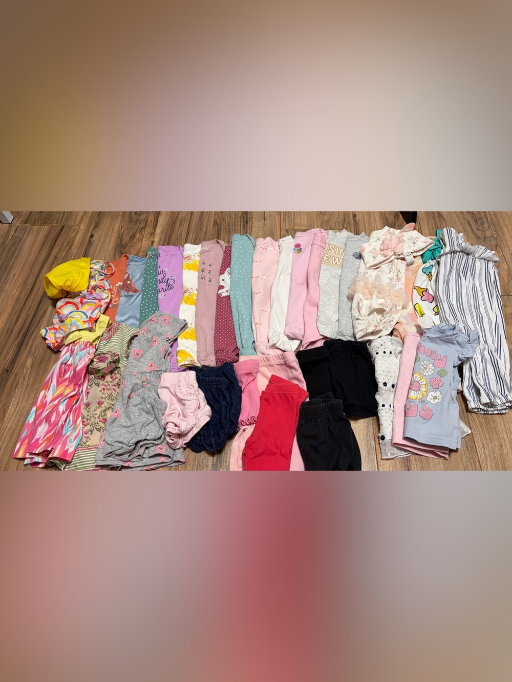 Baby Girl 3-6M Summer Bundle 35 Pieces Carters Bonnie Baby Children’s Place Etc